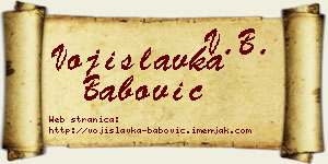 Vojislavka Babović vizit kartica